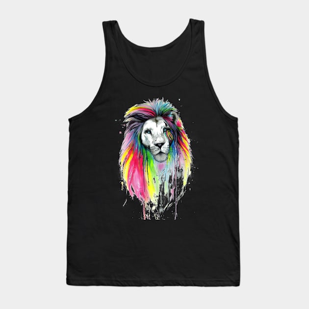 Lion in watercolor Tank Top by Anonic